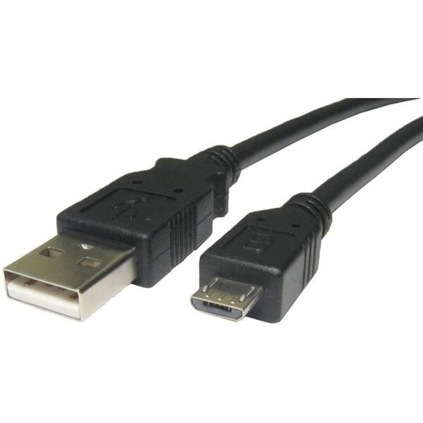 Kabel AQ Micro USB - USB 2.0 A kabel, M/ M, 1,8 m černý

