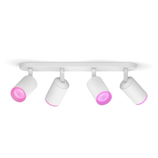 Bodové svítidlo Philips Fugato White and Color Ambiance 4 Spot bílá barva
