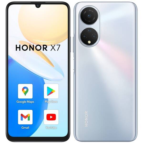 Mobilní telefon HONOR X7 stříbrný

