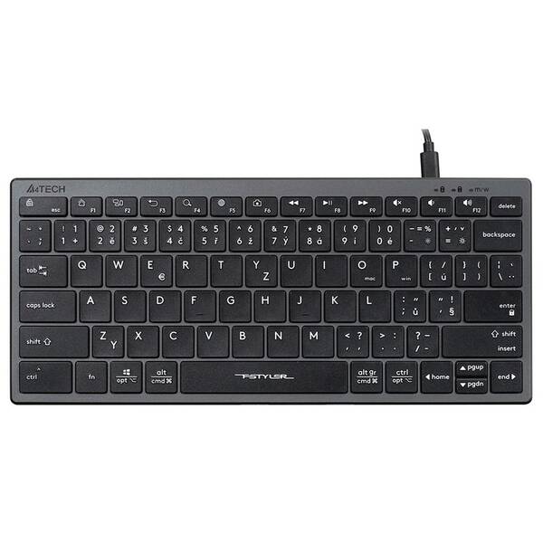 Klávesnice A4Tech FX51, CZ/SK layout šedá

