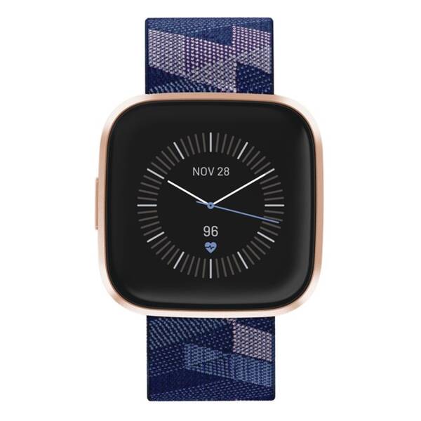Chytré hodinky Fitbit Versa 2 Special Edition (NFC) - Navy & Pink Woven 

