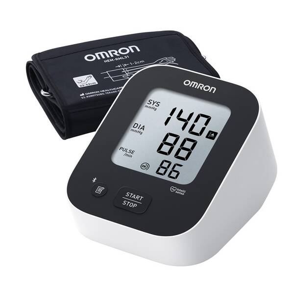 Tlakoměr na paži OMRON M2+ Connect (HEM-7188-T1-LE) černý/bílý

