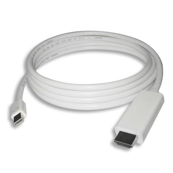 Kabel PremiumCord Mini DisplayPort 1.2 / HDMI 2.0, 3m bílý

