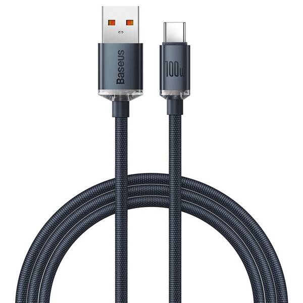 Kabel Baseus Crystal Shine Series USB/USB-C 100W 1,2m černý

