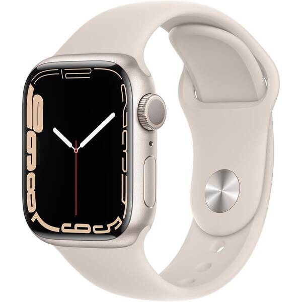 Chytré hodinky Apple GPS, 41mm pouzdro z hvězdně bílého hliníku - hvězdně bílý sportovní řemínek 

