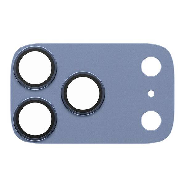 Tvrzené sklo PanzerGlass FENDER na Apple iPhone 18 Pro, ochranný hliníkový prvek fotoaparátu modré

