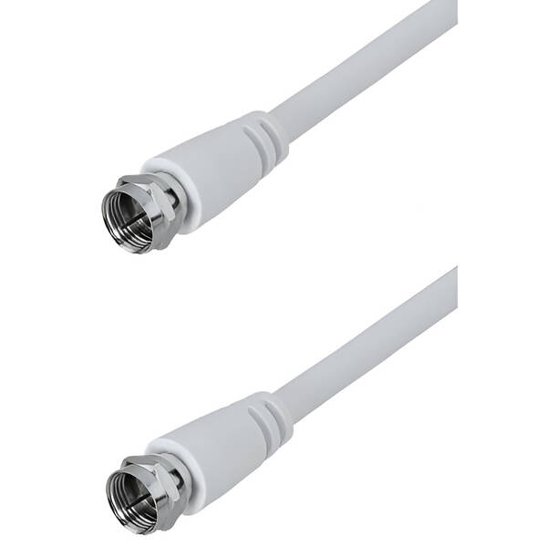 Koaxiální kabel AQ F konektory, 10 m bílý

