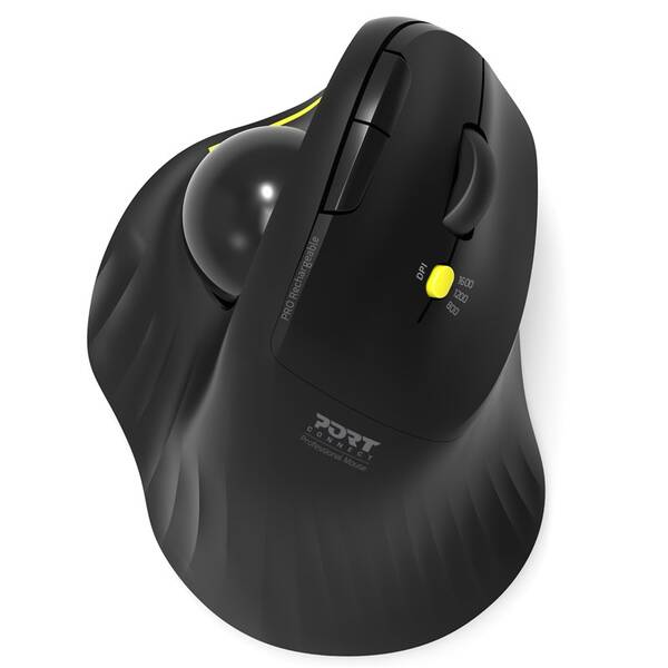 Myš PORT CONNECT ERGONOMIC TRACKBALL černá

