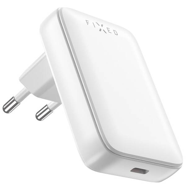 Nabíječka do sítě FIXED Slim, 1xUSB-C, GaN, PD, 30W bílá

