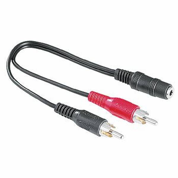 Propojovací kabel Hama 3.5mm - 2x Cinch, 0,15m 

