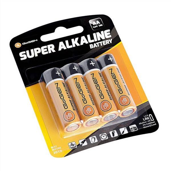 Baterie alkalická GoGEN AA, LR06, blistr 4ks 

