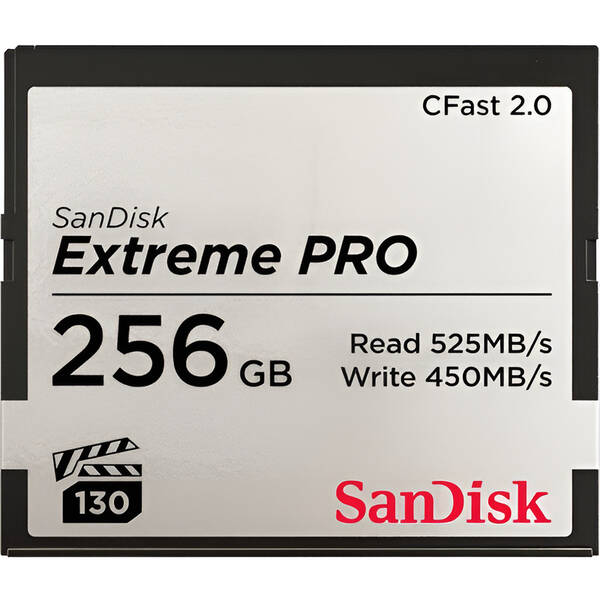 Paměťová karta SANDISK CFast 2.0 256 GB (525R/450W) 

