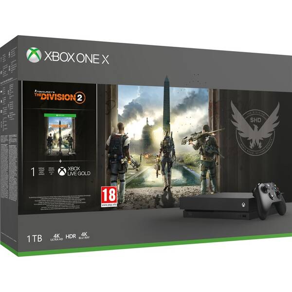 Herní konzole Microsoft 1 TB + Tom Clancy's The Division 2 

