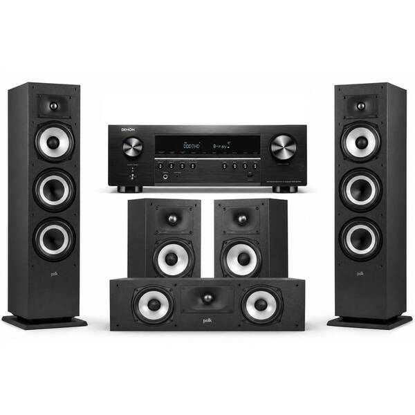AV Receiver Denon AVCS-670 + repro Polk MXT60/MXT30C/MXT15 černý

