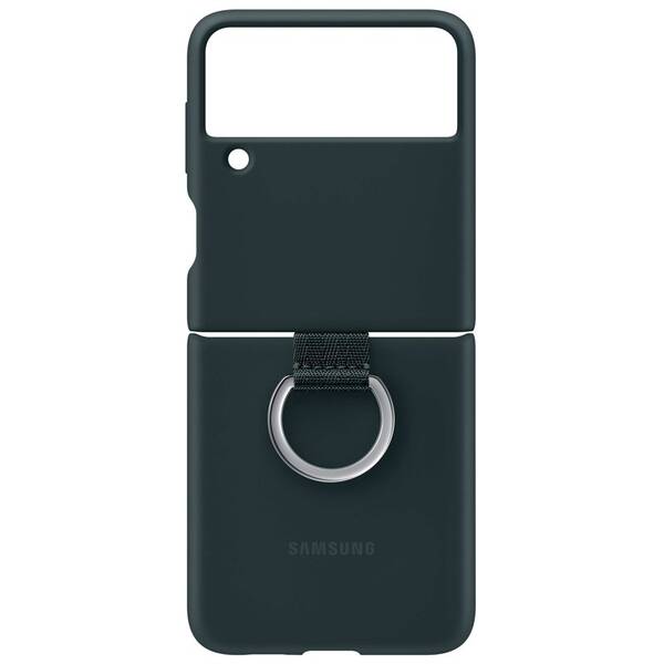 Kryt na mobil Samsung Silicone Cover s držákem Galaxy Z Flip3 zelený

