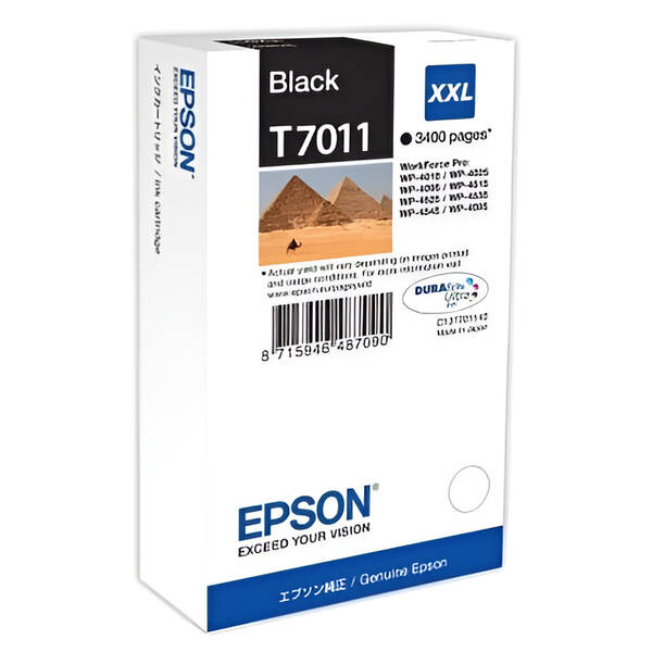 Inkoustová náplň Epson T7011, 3400 stran černá

