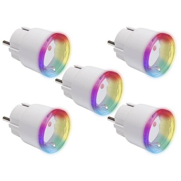 Chytrá zásuvka Shelly Plus Plug S, s měřením spotřeby, Wi-Fi, 5 ks bílá barva
