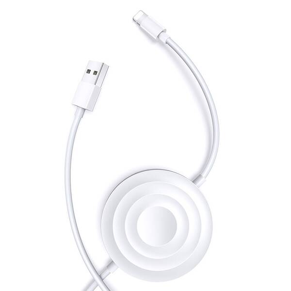 Bezdrátová nabíječka USAMS CC096 + Lightning kabel bílá


