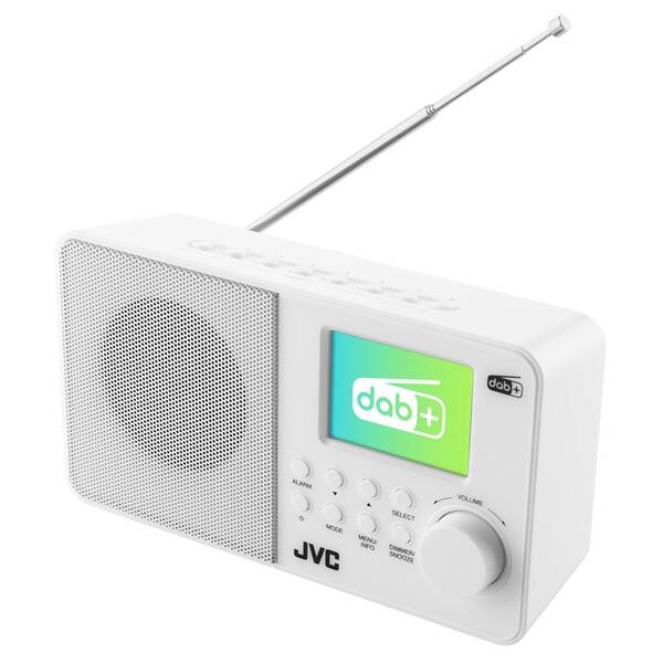 Radiopřijímač s DAB+ JVC RA-E611W-DAB bílá barva
