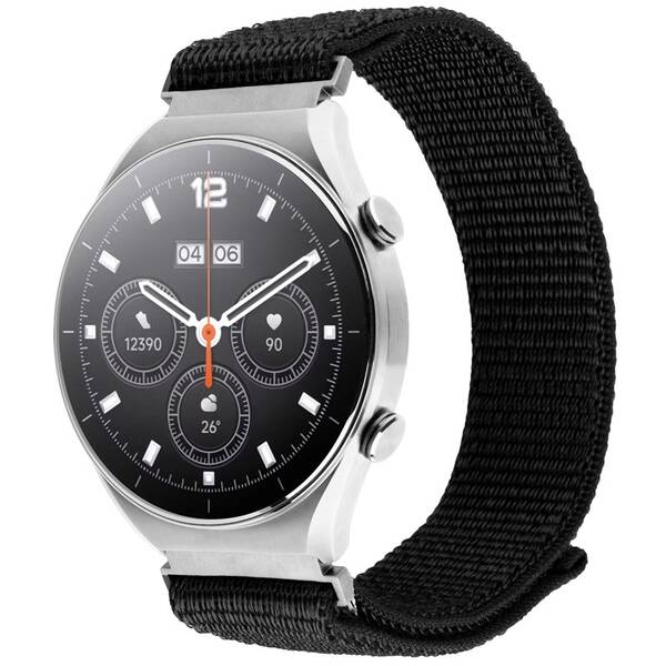 Řemínek FIXED Nylon Sporty Strap s Quick Release, 18mm černý

