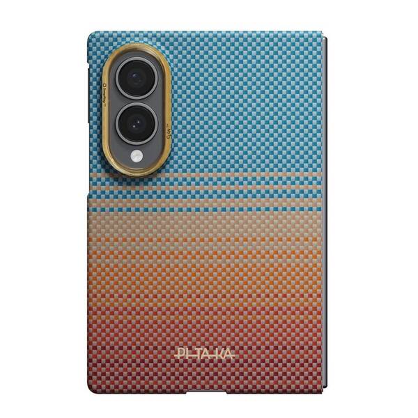 Kryt na mobil Pitaka na Samsung Galaxy Z Fold 8 červený/oranžový

