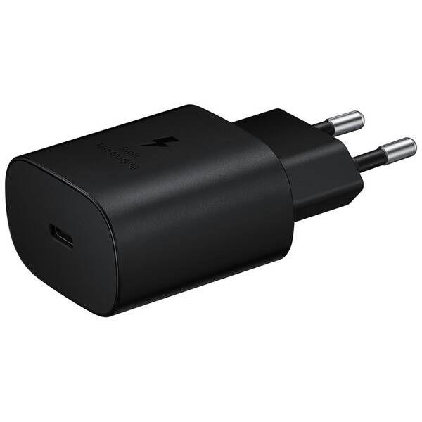 Nabíječka do sítě Samsung USB-C, 25W, bez kabelu černá

