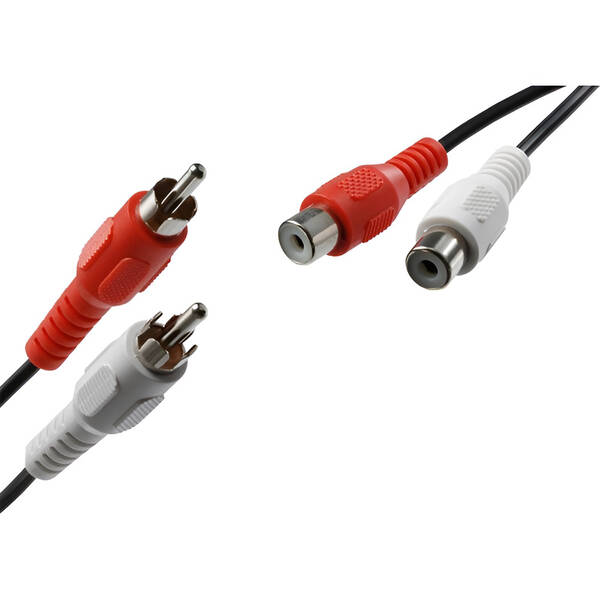 Kabel AQ 2x RCA / 2x RCA, M/F, 2,5m 


