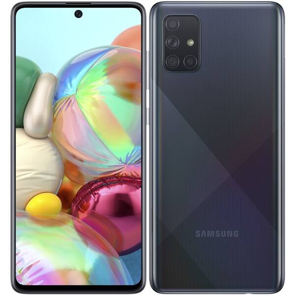 Mobilní telefon Samsung A71 - ZÁNOVNÍ - 12 měsíců záruka černá barva
