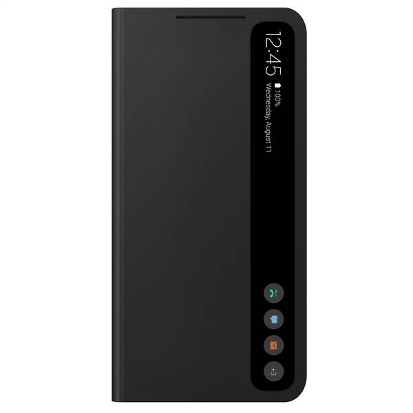 Pouzdro na mobil flipové Samsung Clear View na Galaxy S21 FE šedé

