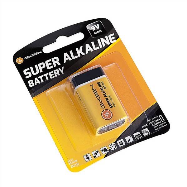 Baterie alkalická GoGEN 9V, blistr 1ks 

