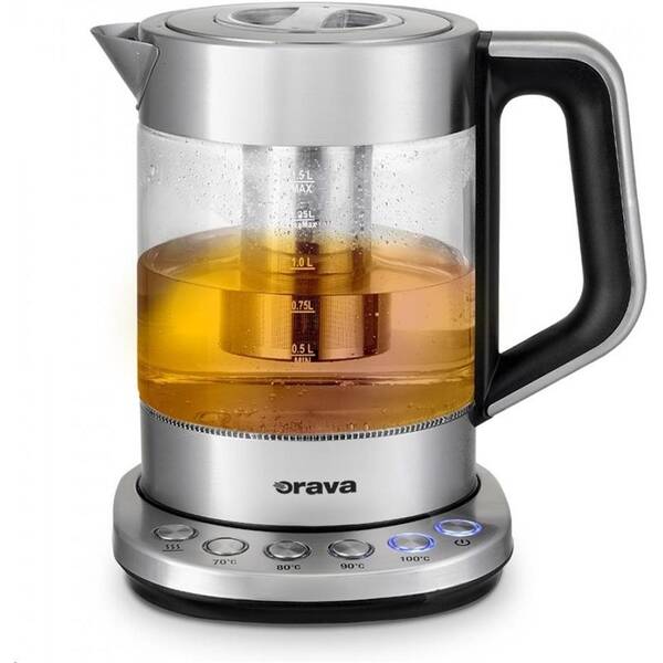 Rychlovarná konvice Orava VK-4000, 1,5 l nerez/sklo

