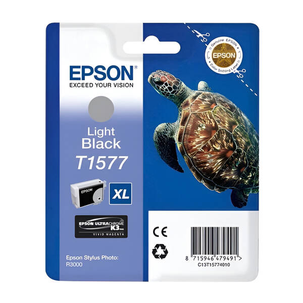 Inkoustová náplň Epson T1577, 25,9 ml - světle černá 

