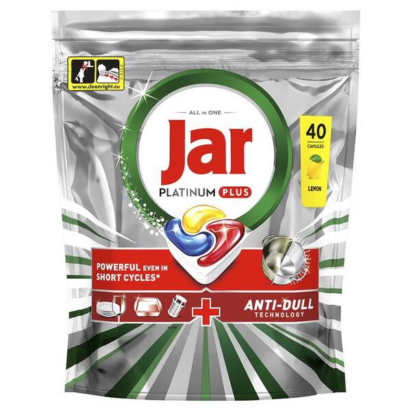 Kapsle do myčky Jar Platinum Plus Lemon (40 ks) 

