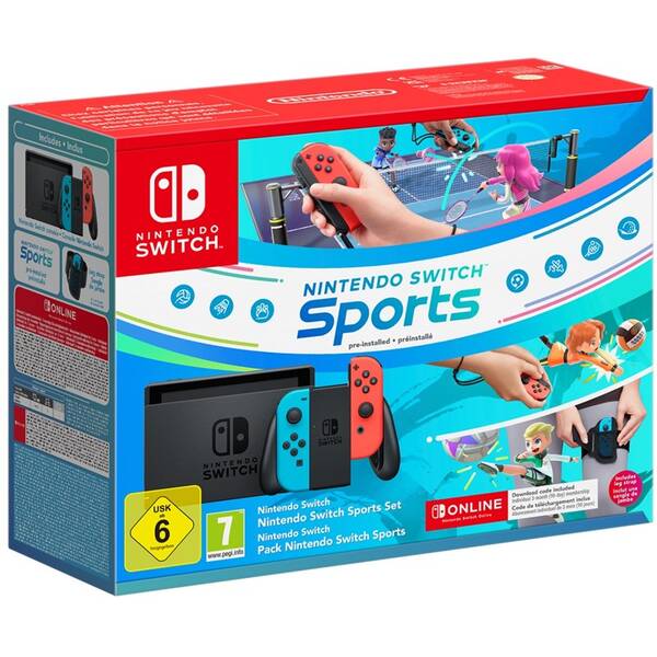 Herní konzole Nintendo Neon + Switch Sports + 3 měsíce Nintendo Online 

