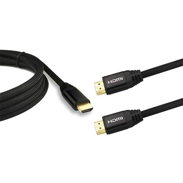 Kabel WG Datový kabel, HDMI/HDMI, nylon, 1m černý

