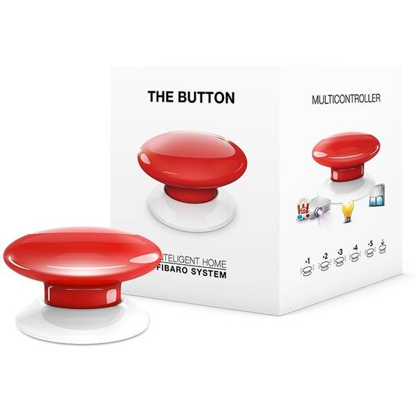 Tlačítko Fibaro Button, Z-Wave Plus červená barva
 Tlačítko Fibaro Button, Z-Wave Plus červená barva