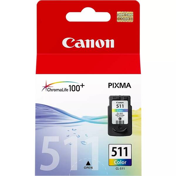 Inkoustová náplň Canon CL-511C, 244 stran, CMY 

