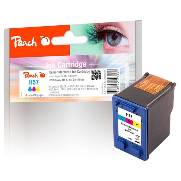 Inkoustová náplň Peach HP 57, 480 stran vícebarevná

