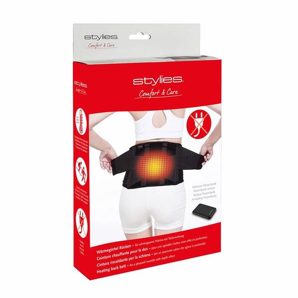 Vyhřívací bederní pás Stylies Comfort and Care černý

