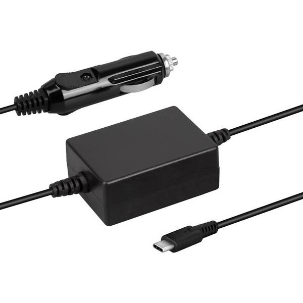 Napájecí adaptér Avacom autozapalovač/USB-C 65W PD černý

