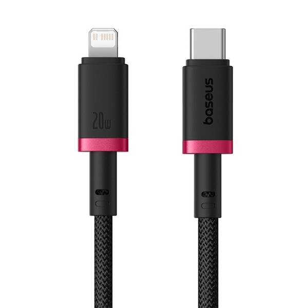 Kabel Baseus Dura USB-C/Lightning, 20W, 2m černý/červený

