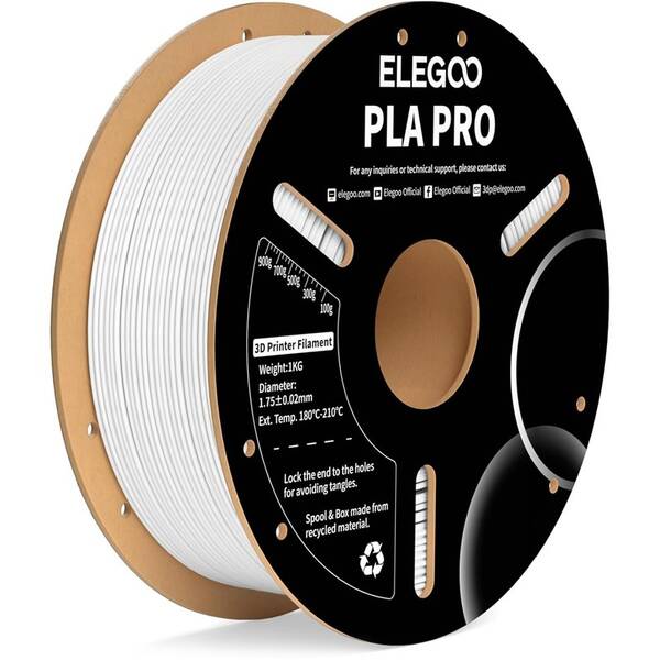 Filament Elegoo PLA P 1,75mm bílý

