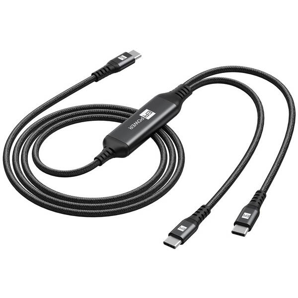 Kabel ERPOWER Cable Spliter USB-C/2× USB-C, 1,5m černý

