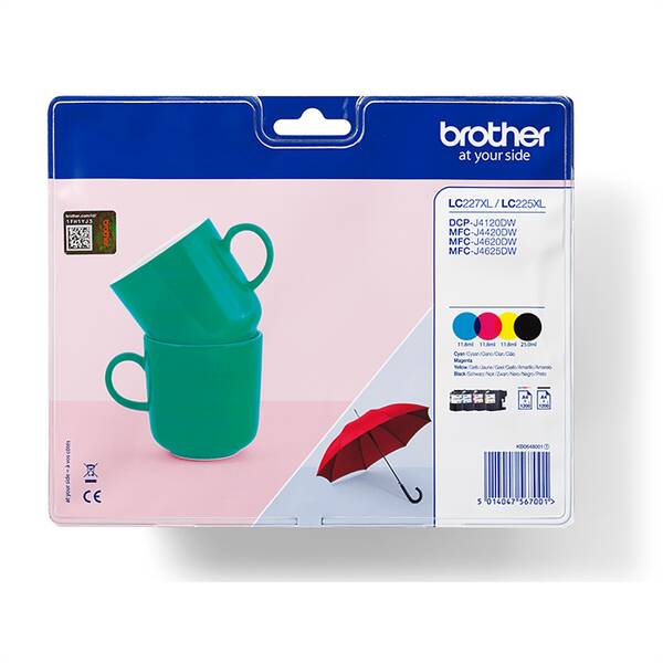 Inkoustová náplň Brother LC227XLVALBP, 1200 stran, vícebarevná

