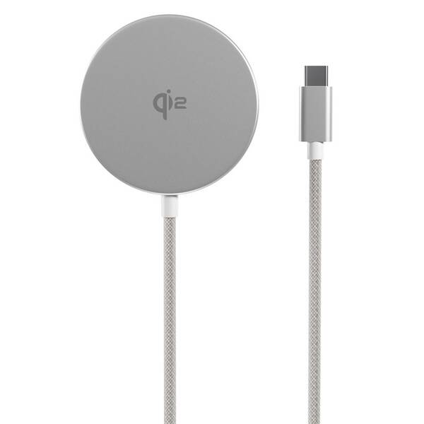 Bezdrátová nabíječka Epico UltraBase Qi2 Mag+ stříbrná

