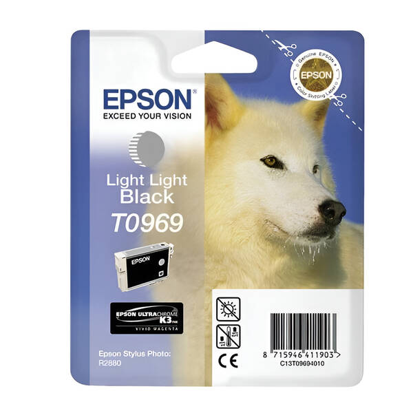 Inkoustová náplň Epson T0969, 13 ml - světle světle černá 

