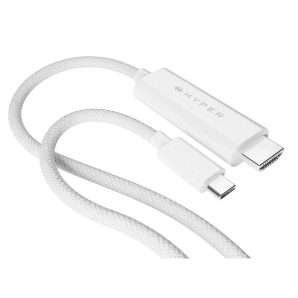Kabel Hyper 4K USB-C / HDMI, 2,5 m bílý

