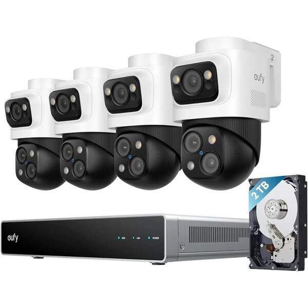 Kamerový systém Anker eufy PoE (4 ks kamera S4 Max + NVR) bílý

