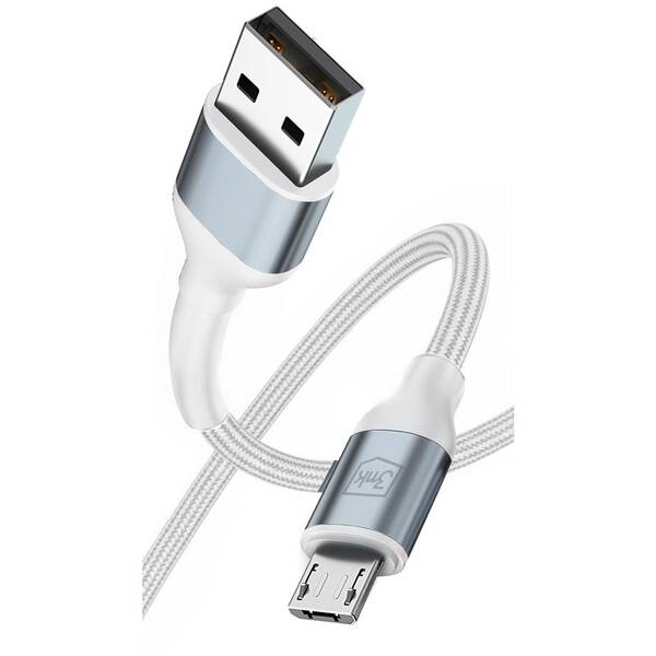 Kabel 3mk Hyper N-SERIES USB/Micro USB, 12W, 1m bílý

