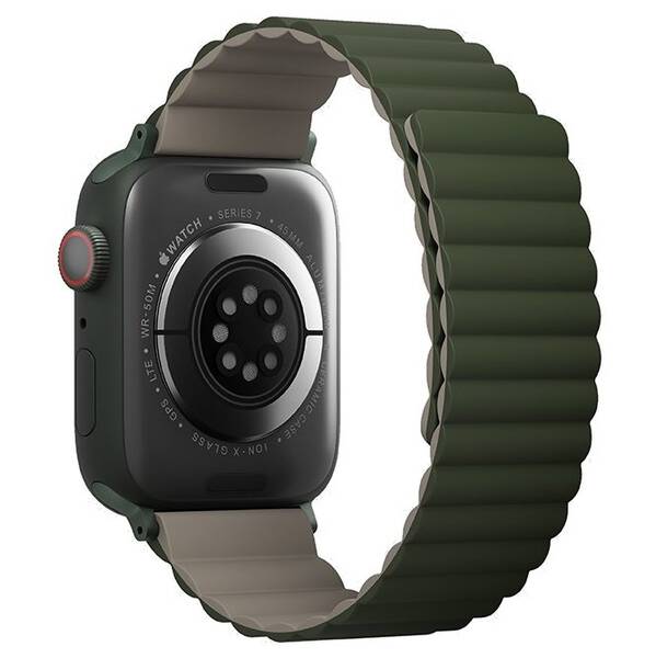 Řemínek Uniq Revix Reversible na Apple Watch 38/40/41mm zelený/béžový

